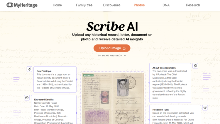 Scribe AI, the artificial intelligence that analyzes old photos and ancient documents