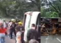 Videos and images of the serious bus accident on the Girardota-Barbosa road, near Medellín, which left at least 30 injured: this is the company involved