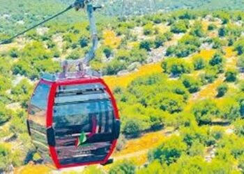 5728 visitors to the Ajloun cable car… Friday