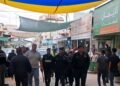 A campaign to remove stalls in the commercial center in Mafraq