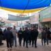A campaign to remove stalls in the commercial center in Mafraq