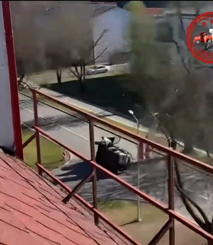 A car overturns in Jaunmārupe – nra.lv
