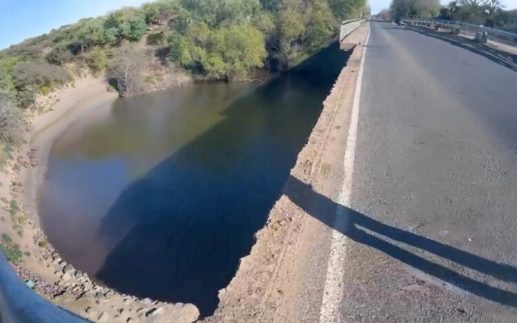 The bridge over the Chagan River partially collapsed in West Kazakhstan region
