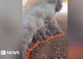 Wildfire tears through hundreds of acres in Arizona