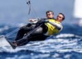 Robert Dickson and Seán Waddilove pair now tied for men’s skiff lead ahead of Sailing Grand Slam final day