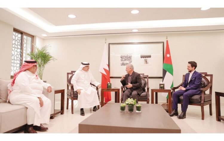 Gulf News | When meeting with His Highness the King of Jordan, the Crown Prince and Prime Minister: Strengthening bilateral cooperation and developing the strategic partnership between Bahrain and Jordan