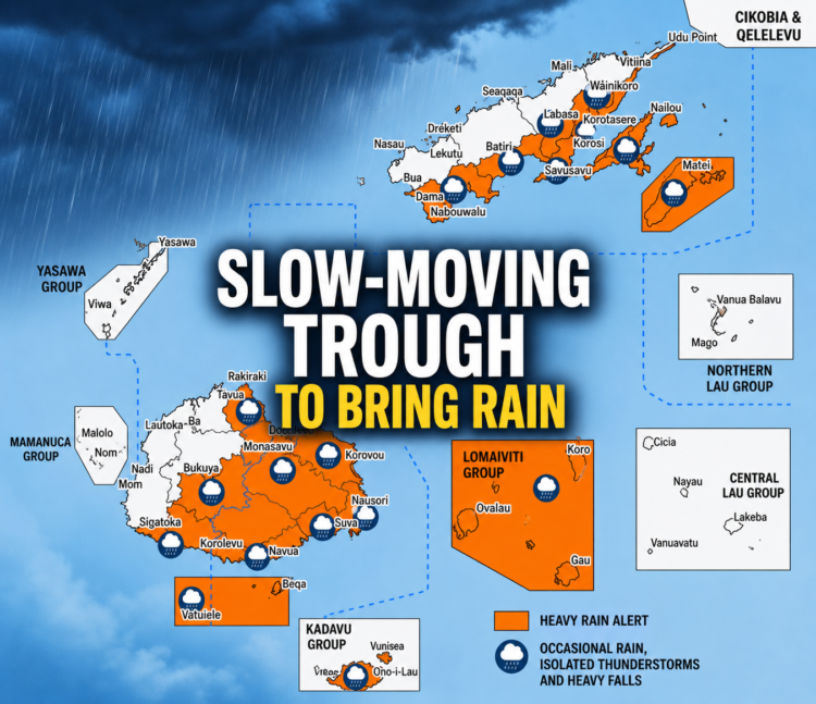 Heavy rain alert issued for parts of Fiji