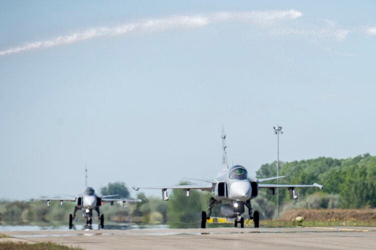Two New Gripen Fighter Jets Land at Kecskemét Air Base