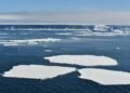 Warm waters approaching Antarctica and threatening to melt ice from below
