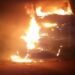 Two in custody after 3 trucks owned by Chinese airport contractors were allegedly set ablaze
