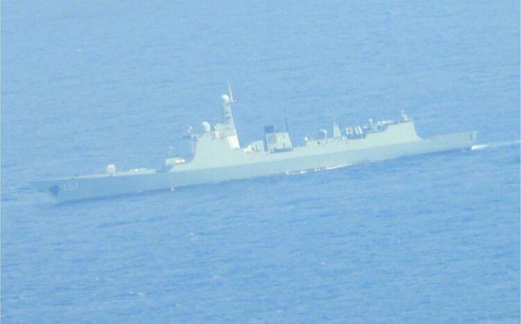 Military on alert after 2 Chinese warships spotted