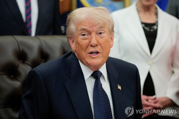Trump says S. Korean-operated ship ‘shot at’ by Iran after deciding to ‘go it alone’