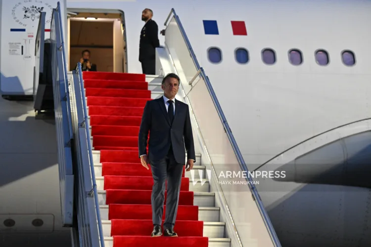 Emmanuel Macron arrived in Armenia on a state visit