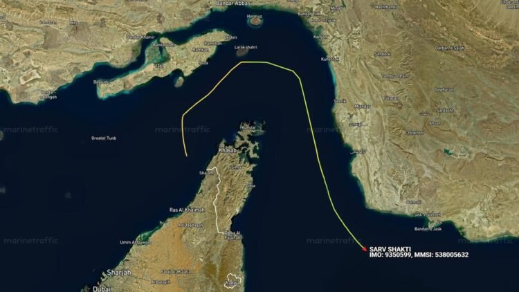 LPG tanker linked to India, Sarv Shakti, crosses Strait of Hormuz