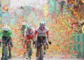 César Guavita of Movistar Best PC finishes at the end and wins the second stage of the Vuelta Bantrab 2026