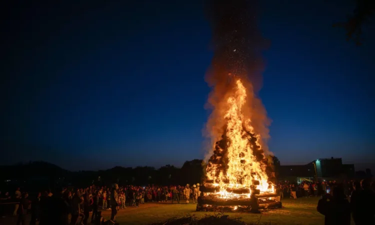 What are the restrictions on burning May Day bonfires?