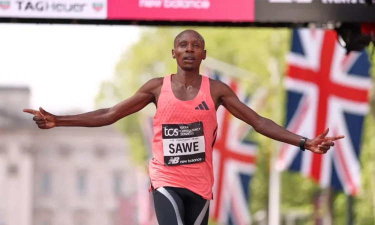 Historic world records were falling at the London Marathon