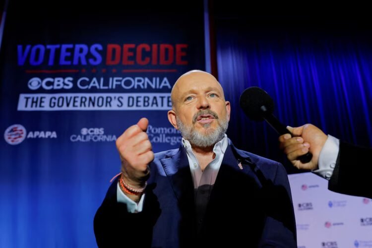 Steve Hilton, the Trump-backed political commentator leading in polls for California governor
