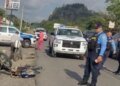 Accident in Talanga: motorcyclist loses his life and woman is injured