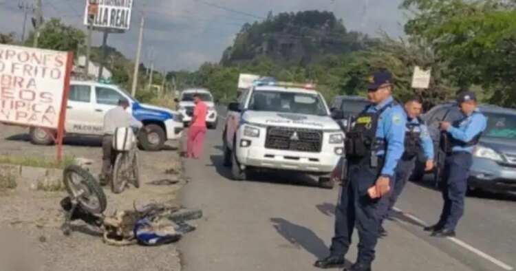 Accident in Talanga: motorcyclist loses his life and woman is injured