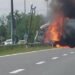 Jutarnji list – The truck broke through the fence and hit a power line and caught fire. The driver was trapped in the burning vehicle