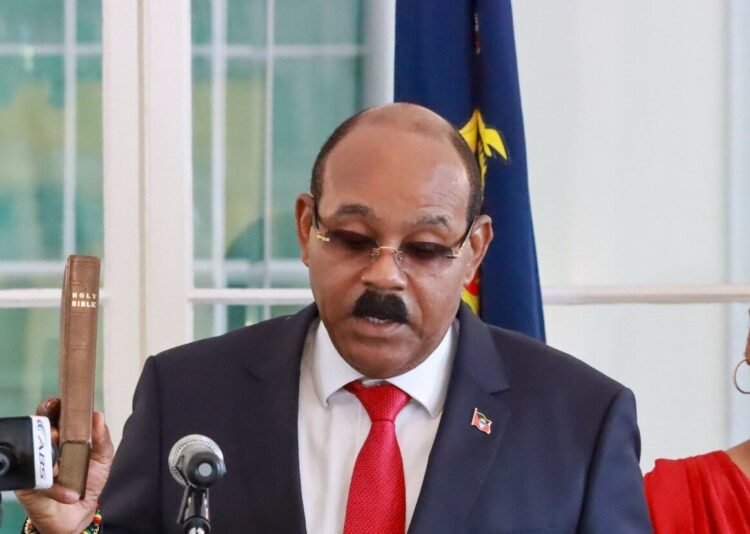 Gaston Browne sworn in as Antigua PM for fourth term after election win