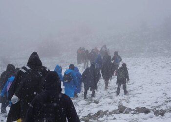 Snow surprise in Ankara in May