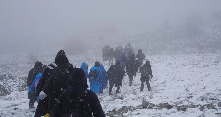 Snow surprise in Ankara in May