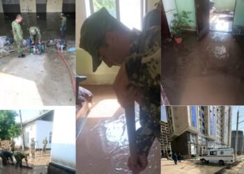 Heavy rains and hail led to flooding and damage to some roads in Dushanbe and other parts of Tajikistan