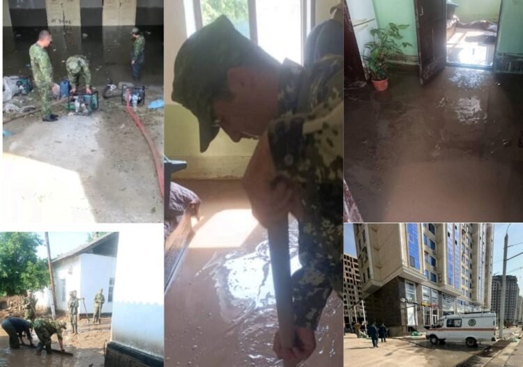 Heavy rains and hail led to flooding and damage to some roads in Dushanbe and other parts of Tajikistan