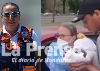 Who is the woman who delivered the baby who was born inside a car in San Pedro Sula?