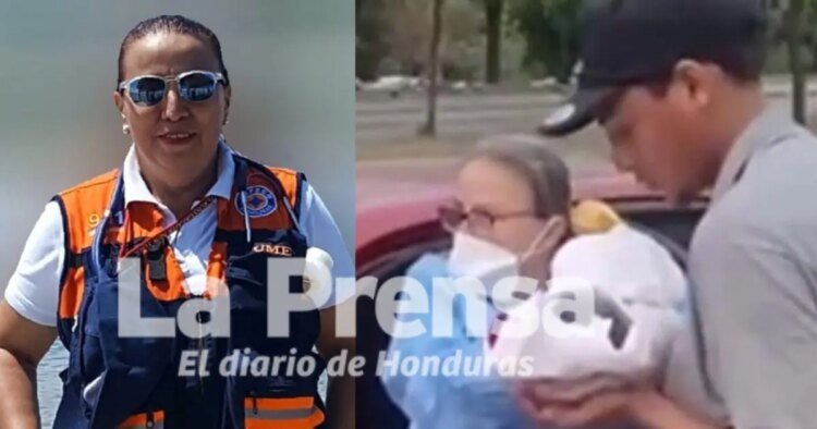 Who is the woman who delivered the baby who was born inside a car in San Pedro Sula?