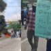 Former PNRP employees protest in San Pedro Sula