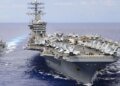 Orsi visited the aircraft carrier USS Nimitz and whites denounce that the Constitution was violated by the entry of a US aircraft into Uruguay