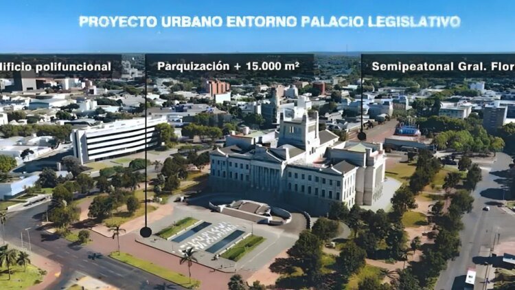 A CAIF, a plaza with a roof terrace and the closure of a ring for traffic: what Carolina Cosse’s proposal to expand the Legislative Palace says