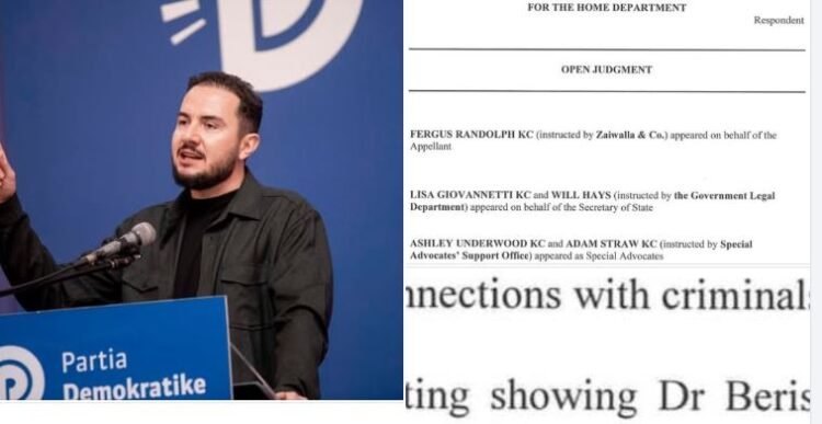 “Sali ‘armchair’ branded, not accused in vain” – Salianji publishes the decision of the British court: Berisha is connected to organized crime