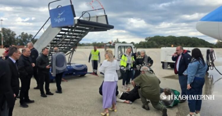 Araxos: Boarding ladder collapsed at an event – Three journalists injured
