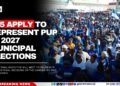 115 Apply to Represent PUP in 2027 Municipal Elections