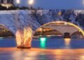 Paris bridge becomes giant ‘cave’