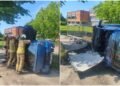 A drunk and reckless Opel overturned in Šilute – rescuers were needed at the scene
