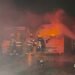 Two Killed as Vehicle Crashes into Parked Buses and Catches Fire in Subhan