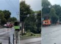 A storm passed through Kaunas: on a busy street, public transport stopped and the effects of the wind