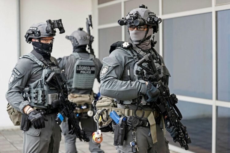 The special force was called after a man threatened with a knife