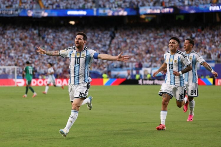 Messi tied the scoring record in Argentina’s win