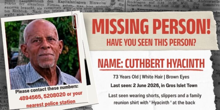 Family appeals for help in search for missing Gros Islet man