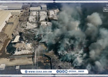 Emergency teams deployed as fire breaks out at a factory in North Al Batinah