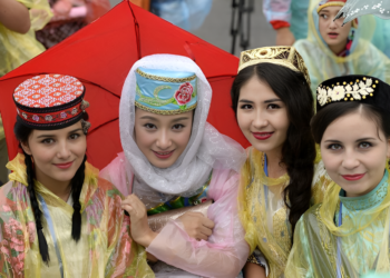 Peoples of Central Asia of unusual beauty