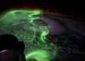 An astronaut shares the shocking video of an aurora australis