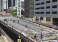 90% of the development of the bridge leading to the entrances and exits of Dubai Harbour has been completed
