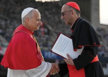 The apostolic journey of Pope Leo XIV to Spain – Barcelona – Prayer vigil in the Lluís Companys stadium – Greetings from Cardinal Omella Omella – Working towards a common goal